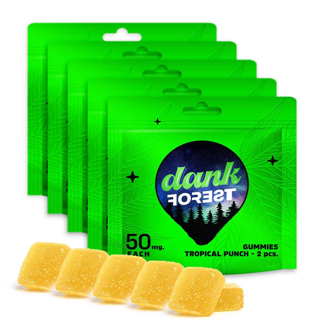 Dank Forest 5 PACK - Tropical Punch Gummy - 500mg