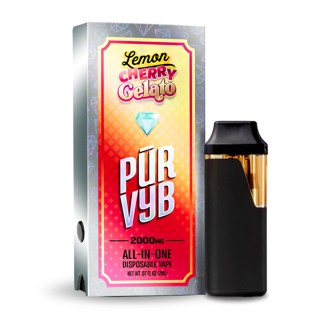PUR VYB - 2G THCa Live Resin - Lemon Cherry Gelato (Hybrid)