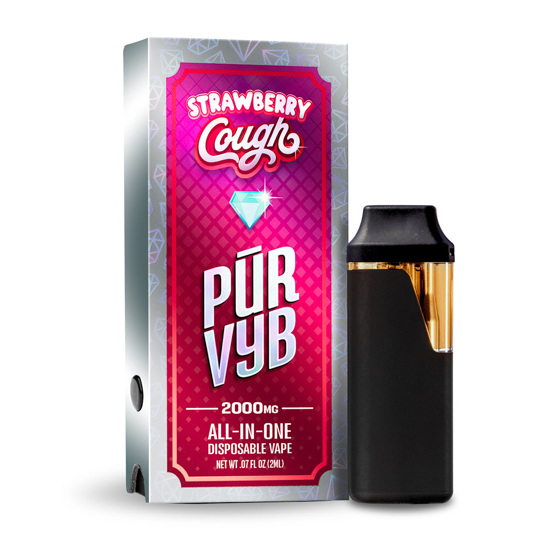 PUR VYB - 2G THCa Live Resin - Strawberry Cough (Sativa)  Smoke Kind