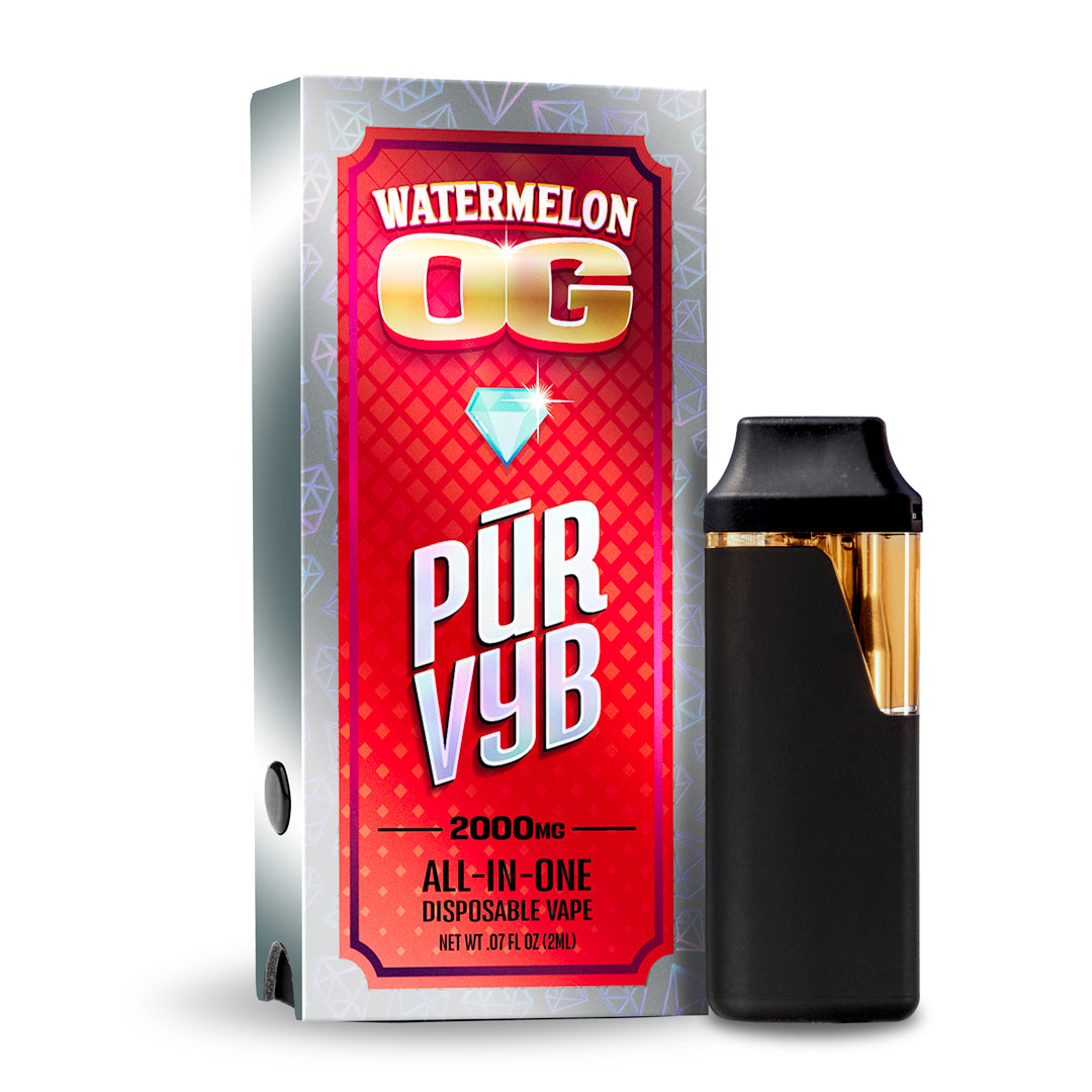 PUR VYB - 2G THCa Live Resin - Watermelon OG (Indica) Smoke Kind PUR VYB - 2G THCa Live Resin - Watermelon OG (Indica) Smoke Kind