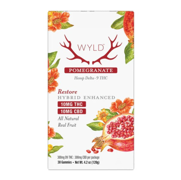 Wyld - Pomegranate 1:1 THC:CBD | Restore - 30 Count