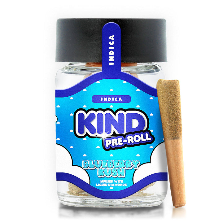 5 x .5 Gram THCa Infused Pre-rolls - Blueberry Kush (Indica)