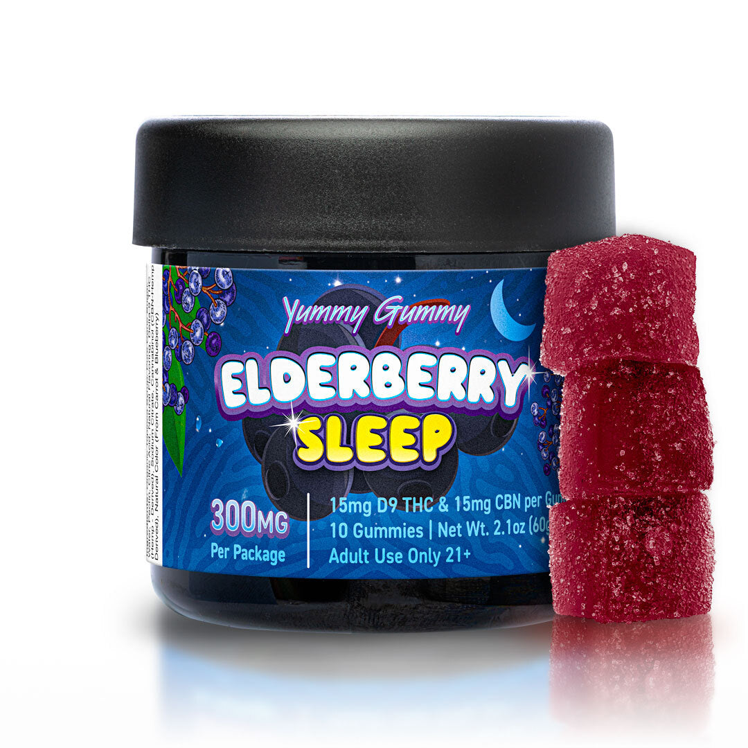 Yummy Gummy - 300MG - Elderberry Sleep D9 Gummies (Indica)