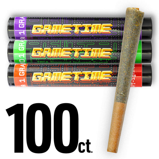 Game Time THCa Diamonds Infused Prerolls - 100 PACK