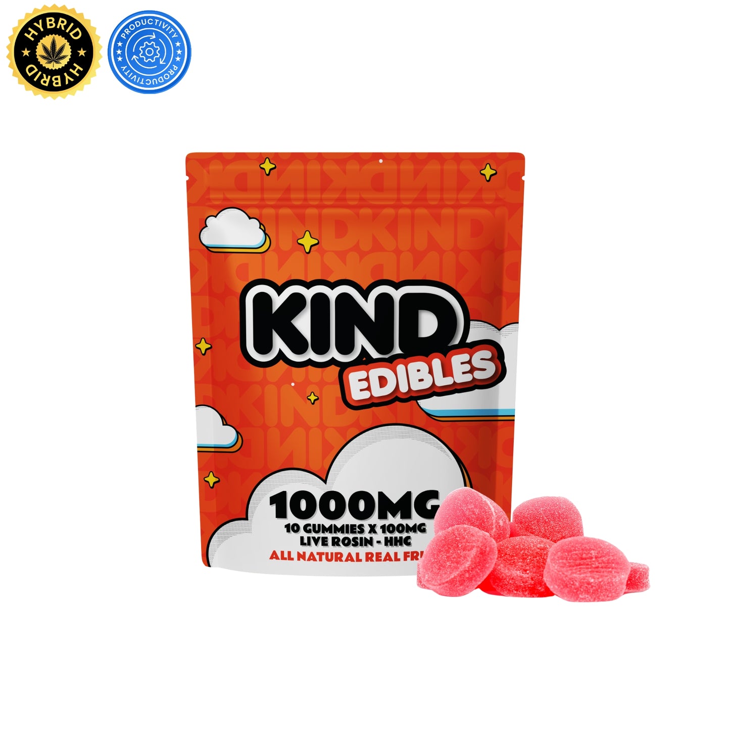 KIND Watermelon - 1000mg HHC Gummies (Indica)