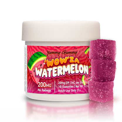 Yummy Gummy - 200MG - Watermelon D9 Gummies (Indica)